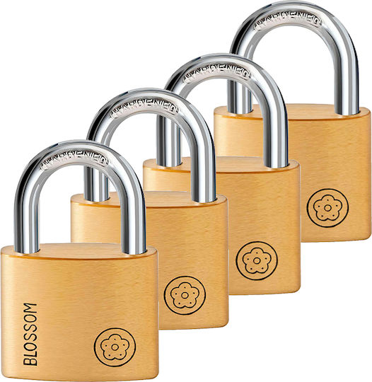 Blossom BC90 Steel Padlock Brass with Key 30mm 1pcs