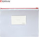 Comix Folder Transparent with Zipper for Paper B5 Multicolour 12pcs Υ17.5x24.5εκ