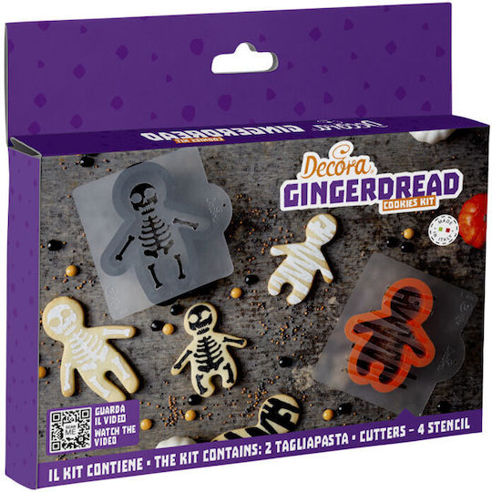Decora Set 2 Cookie Cutters 4 Stencils Gingerdread