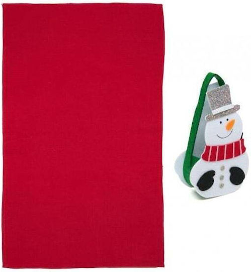 Heinner Snowman Towel from 100% Cotton in Red Color 38x64cm Heinner Snowman Towel from 100% Cotton in Red Color 38x64cm