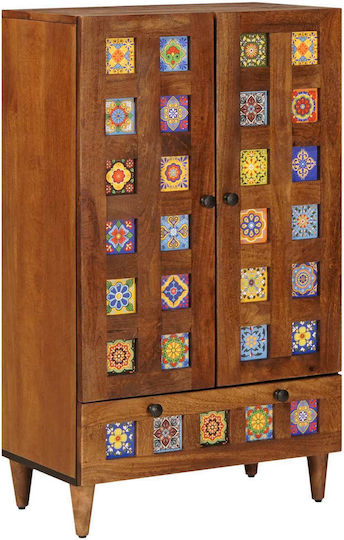 Μπουφές Ξύλινος με Συρτάρια Καρυδιά 60x33.5x100cm