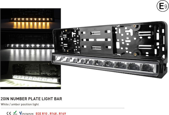 Headlights Car in Bar Shape LED 10 - 30V 100W 54cm with White Lighting 1pcs