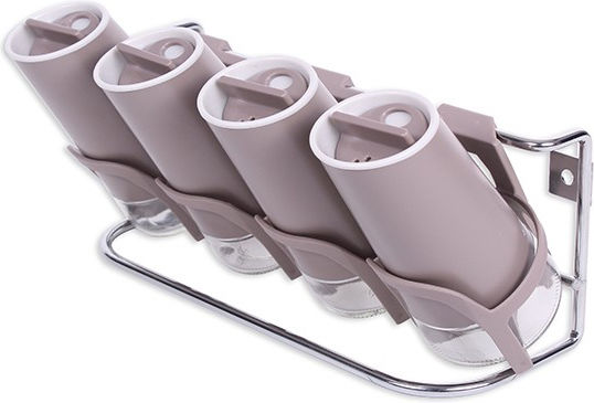 Luigi Ferrero Metallic Tabletop Spice Rack with Stand Bgm 4pcs
