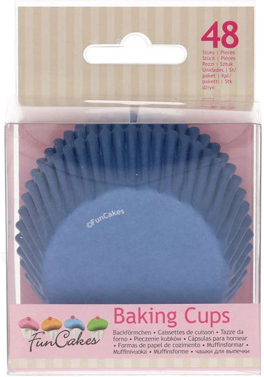 Φορμάκια Muffin Μπλε Σετ 48 Τμχ
