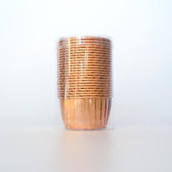 Goldene Cupcake-Hüllen Basis 5x3,8cm 25 Stück Aluminium