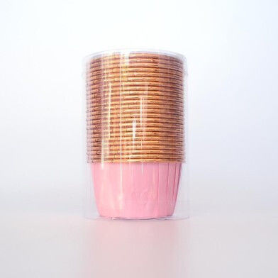 Pink Pastel Cupcake Cases Base 5x3.8cm 25 Pieces Aluminum