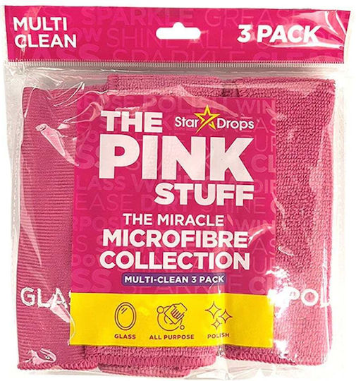 Reinigungstücher Pink Stuff Mit Mikrofasern Pink 3 Stück