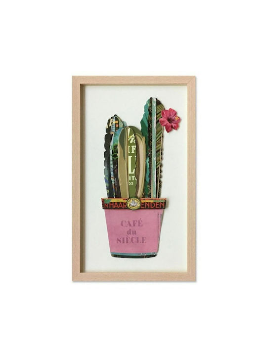 Supergreens Gemälde Kolaż “cactus” 30x50 cm 5-0061