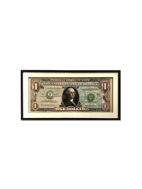 Supergreens Gemälde Kollage „us Dollar“ 50x100 cm 5-0071