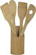 Click Bamboo Cooking Utensil Set with Base Beige 5pcs