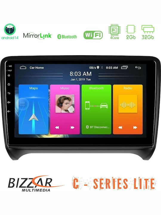 Bizzar Auto-Audiosystem für Audi E-Commerce-Website 2006-2013 (Bluetooth/USB/AUX/WiFi/GPS/Apple-Carplay/Android-Auto) mit Touchscreen 9"