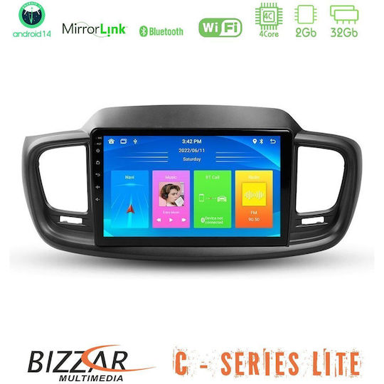 Bizzar Auto-Audiosystem für Kia Sorento 2018-2021 Bluetooth USB AUX Eingebautes Wi-Fi GPS Apple CarPlay Android Auto mit 9 Zoll Touchscreen