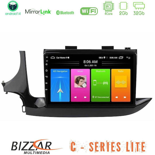 Bizzar Auto-Audiosystem für Opel Mokka 2016-2020 (Bluetooth/USB/AUX/WiFi/GPS/Apple-Carplay/Android-Auto) mit Touchscreen 9"