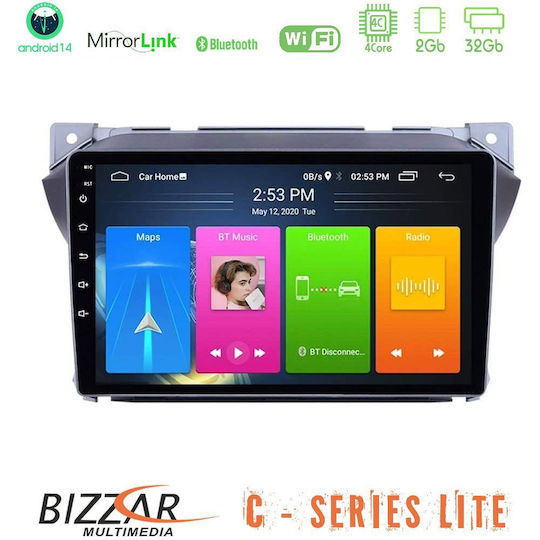 Bizzar Car Audio System for Suzuki Alto Nissan Pixo 2009 (Bluetooth/USB/AUX/WiFi/GPS/Apple-Carplay/Android-Auto) with Touch Screen 9"
