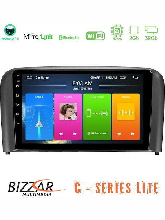 Bizzar Car Audio System for Volvo S80 1998-2006 (Bluetooth/USB/AUX/WiFi/GPS/Apple-Carplay/Android-Auto) with Touch Screen 5"