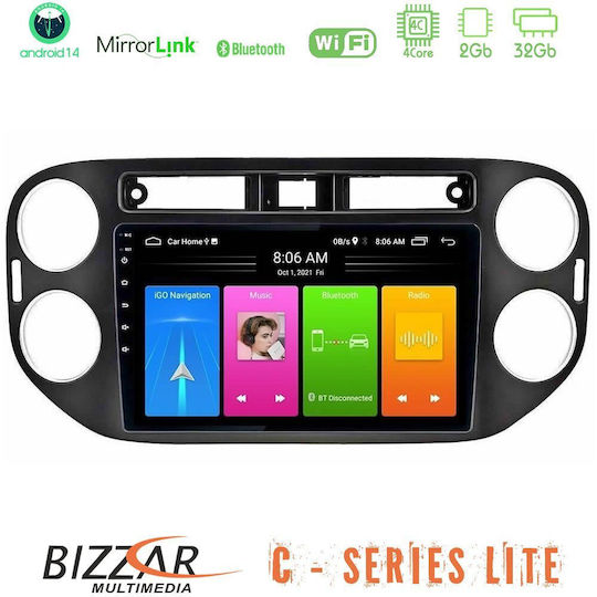Bizzar Ηχοσύστημα Αυτοκινήτου για Volkswagen Tiguan / Golf Plus 2004 – 2014 (Bluetooth/USB/AUX/WiFi/GPS/Apple-Carplay/Android-Auto) με Οθόνη Αφής 9"