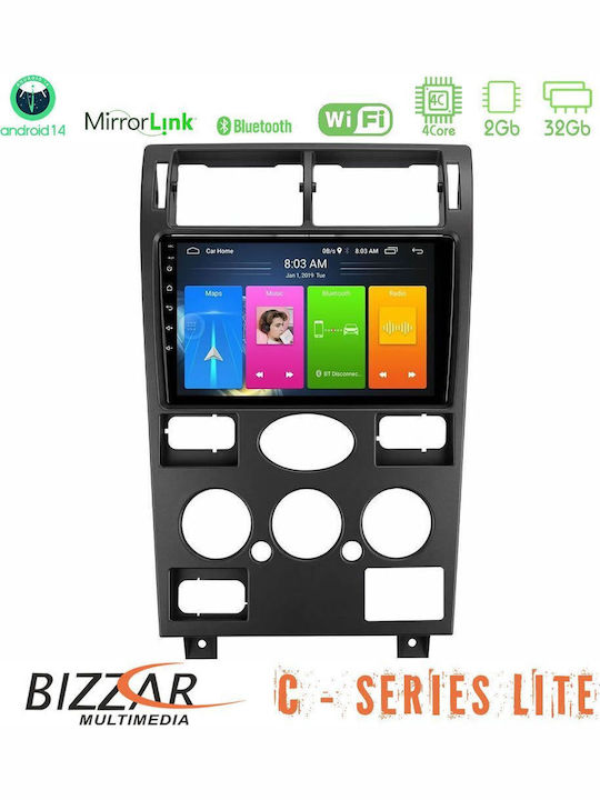 Bizzar Car Audio System for Ford Mondeo 2001-2004 (Bluetooth/USB/AUX/WiFi/GPS/Apple-Carplay/Android-Auto) with Touch Screen 9"