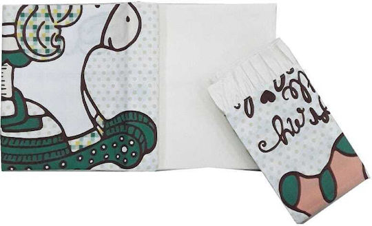 Beboulino Set Lenjerie De Patut Bebe Cal Alb 95x150 Cm