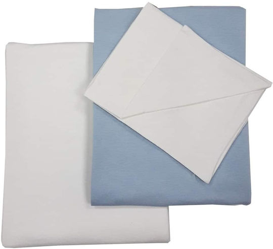 Beboulino Baby Sheets Set Crib Flannel Blue 100x180cm 3pcs