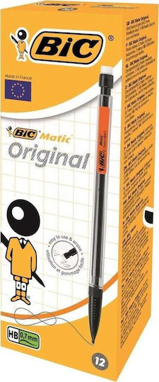 BIC Creion mecanic de desen 0.5mm cu Radiera 12buc Gri