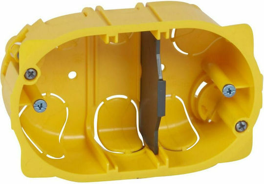 Legrand Batibox Cutie electrică îngropată pentru gips-carton 3 Elemente în culoarea Galben