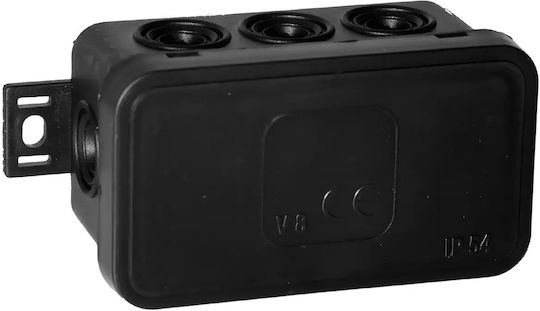Orno Surface Mounted Electrical Box IP54 in Black Color
