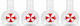 Half Moon Bay Resident Evil Umbrella Corporation Set 4 Mini Glasses 100ml