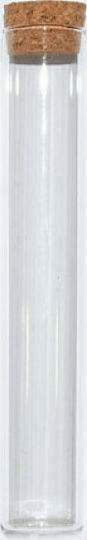 ED Collection Glass Bottle for Wedding Favors Glass Tube with Ribbon for Wedding Favors 15x2.5cm 1pcs