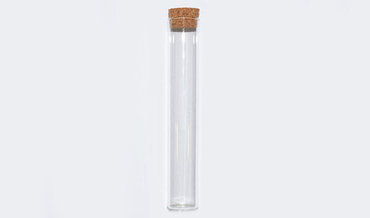 ED Collection Glass Bottle for Wedding Favors Glass Tube with Ribbon for Wedding Favors 15x2.5cm 1pcs