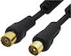 Lancom Cablu Antenă Coaxial de sex masculin - Coaxial de sex feminin Negru 5m (02.006.0134)