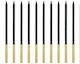 PartyDeco Birthday Candle Number in Black Color 12pcs SCD-4-010