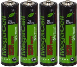 Megacell Цинкови батерии Цинк AA 1.5V 4бр