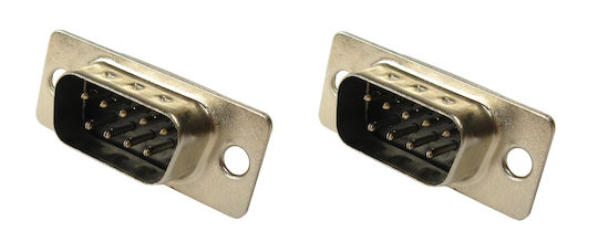 Connfly 2 Pieces D-sub Connector Male 9-pin Db9