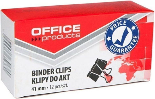 Office Point Клипове Метални 41mm Черни 12бр