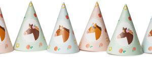 PartyDeco Party Hats Vintage Horse 6 Pieces