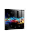 Tulup Silent Wall Clock Glass Multicolour 30x30cm