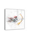 Tulup Leise Wanduhr Glas Orange 30x30cm