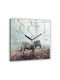 Tulup Leise Wanduhr Glas Braun 30x30cm