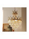Alista Home Candelabru 3xE14 Ø25cm cu Cristale Auriu AT1CT-IM1P-HT2L-CC135/260GD