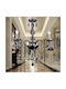 Alista Home Candelabru 3xE14 Ø48cm cu Cristale Negru AT1CT-IM1P-HT2L-CC125/3BK