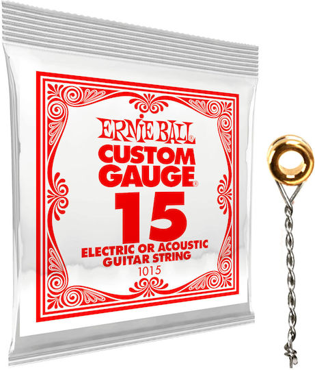 Ernie Ball Single Steel Lute String 15" Ball End
