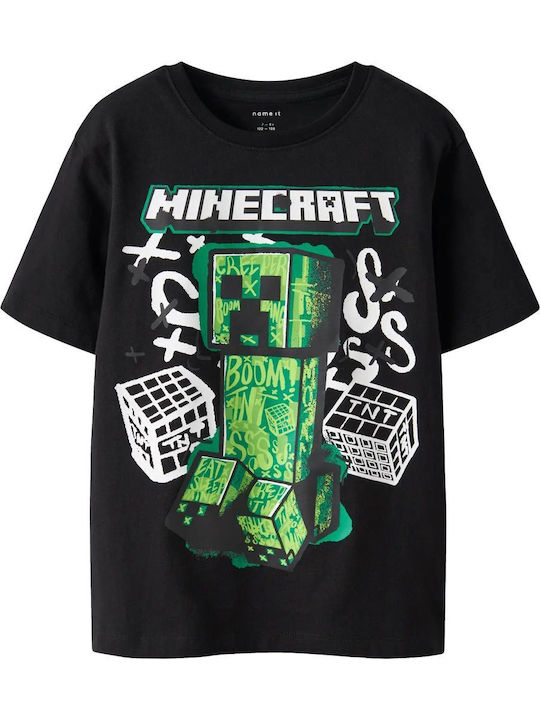 Name It Детска Тениска Черна Minecraft