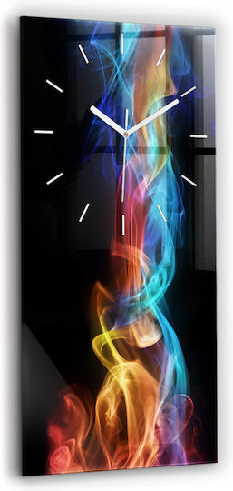 Tulup Leise Wanduhr Glas Mehrfarbig 30x60cm