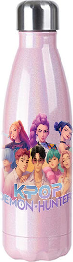 Thermos Bottle Kpop Demon Hunters 500ml Pink Iridescent