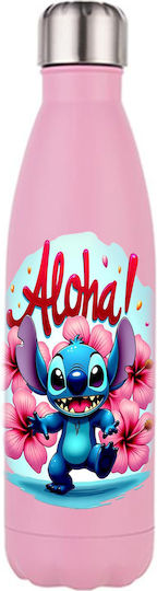 Μπουκάλι Θερμός Lilo & Stitch 500ml Ροζ Matte
