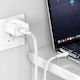 Kakusiga Flat USB 2.0 Cable USB-C Male - USB-C PD Black 1m