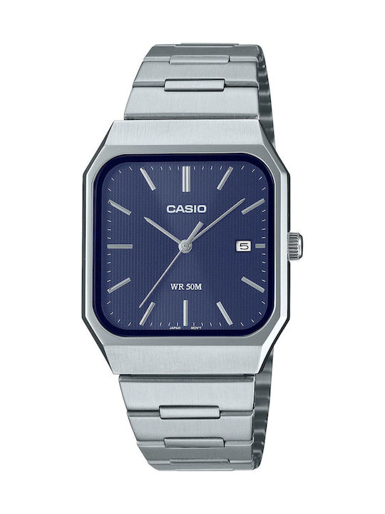 Мъжки Часовник 33mm На Батерия Със Сребрист Ацтълен Механизъм