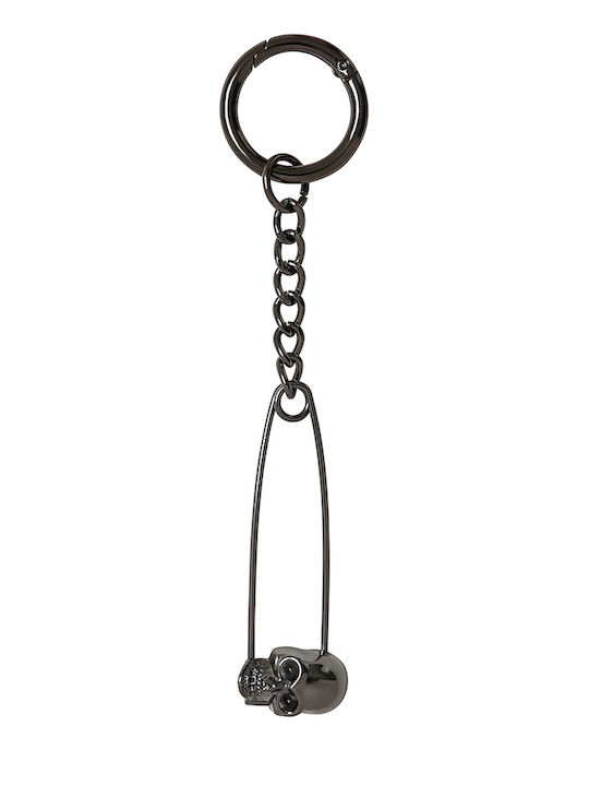 Ключодържател Декоративна Игла Gun Metal Череп Очарование Safety Pin 5059075457856