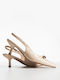 Pumps mit Dünn mittelhohem Absatz Beige