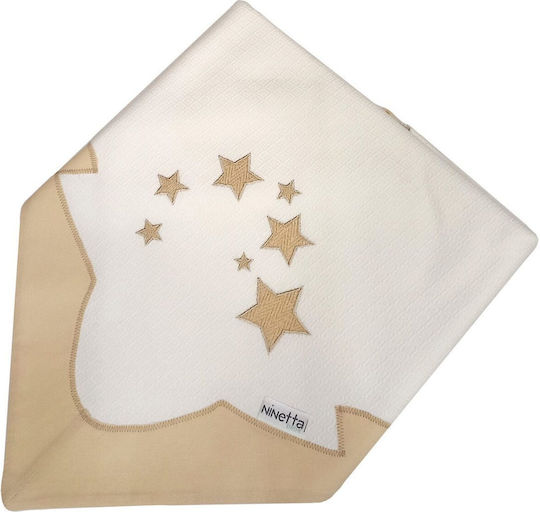 Ninetta Bebe Pique Swaddle Wrap Beige 90x90cm.